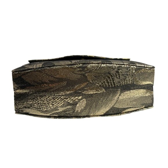 Epstein's Women's Gold Plant Canvas With Magnet Snap Crossbody Bag Sz S - NWT - Picture 7 of 13